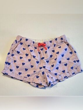 Crewcuts Girls Heart Print Shorts Size 16 Elastic Waist Drawstring